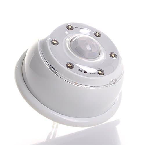 DEDEGUI 6 LED Lamp Auto PIR Sensor Motion Detector LED Light Black, Application: Wardrobe, Cabinets, Secret Hiding Places, Corridor, Staircases, Basement Lighting(Silver)