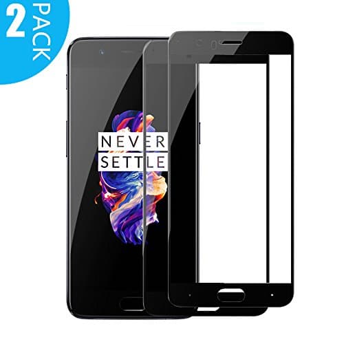 [2 Pack] BENKER OnePlus 5 Tempered Glass Screen Protector, Anti Fingerprint 9H Hardness 2.5D Curved Clear Ultra Slim Film for OnePlus 5