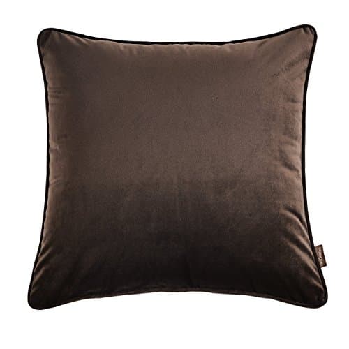 nioBomo Super Soft Solid Decorative Throw Pillow Case Cushion Cover 18" X 18" (brown (1-pack))