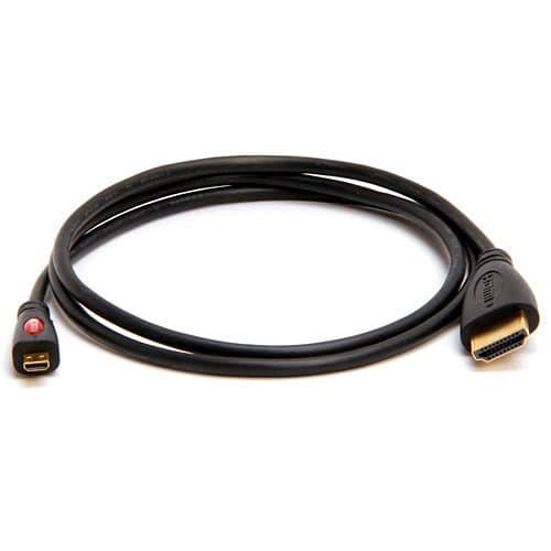 Gold Plated 3.5 FT 1M Micro HDMI Type D High Speed Male Cable to HDMI Male Cable for HTC EVO 4G