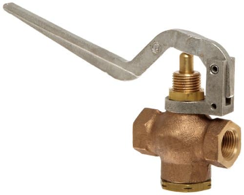 Kingston 305B Series Brass Quick Opening Flow Control Valve, Squeeze Lever, 3/8" NPT Female