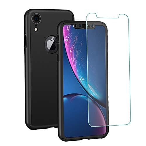 iPhone Xr Case, VPR Apple iPhone Xr Case Shock Absorption Anti-Scratch 360 Degree 3 in 1 [with Tempered Glass Screen Protector] All-Around Full Body Ultra Slim Cover Case for iPhone XR 6.1 Inch