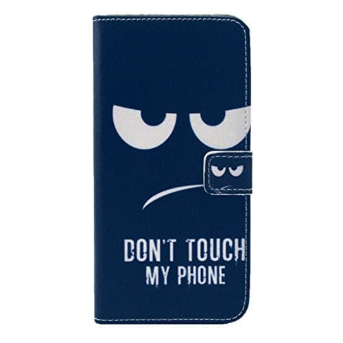 iPhone 6 Plus 5.5 inch Case, LEXY PU Leather Full Body Case with Credit ID Cards Holders & Stand for iPhone 6 Plus 5.5 inch with Screen Protector and Stylus (Angry Face)