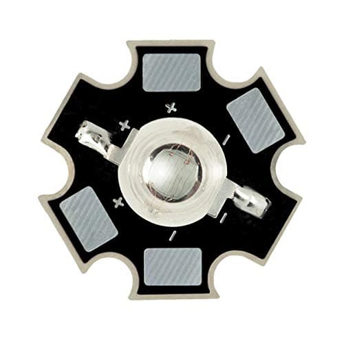 1W 3W High Power LED Light Emitting Diode Component on 20mm Star PCB, 3W, Bright Blue 460nm, 5 x LEDs