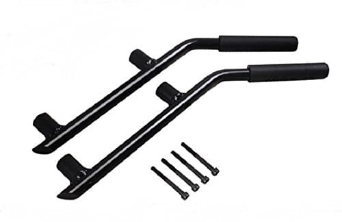 ICarszone Black Solid Steel Rear Grab Handle for 2007-2018 Jeep JK JKU Wrangler Unlimited Accessories 4 Door - 1 Pair