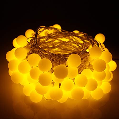 GOSTAR Globe String Lights with Remote Control, 44Ft 100 LED Waterproof Decorative Ball Light, USB Powered Starry Fairy String Lights Warm White Ambiance Lighting for Wedding, Garden, Xmas Party