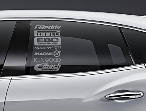 12 x Etched Glass Sponsor Stack Logo Stickers,Graphics,Decals set