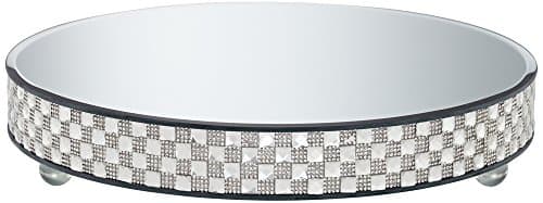 Dahlia Studios Ashley Silver Mirror-Top 13 3/4" Round Cake Stand