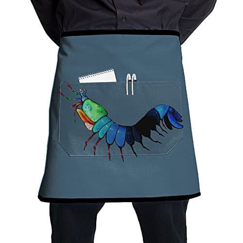 Elegant And Concise Pocket Wisdom Colored Mantis Shrimp Half Apron
