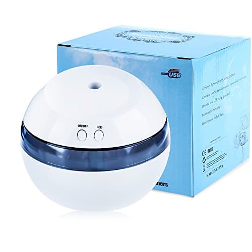 ShakeLady Mini Diffuser Humidifier Spray Mist Aromatherapy Machine for Office Home Bedroom Living Room Yoga Spa Salon Use Super Sound-off Creative Gifts Air Cleaner (White)