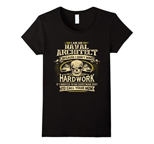 Womens Naval Architect Tshirt Small Black