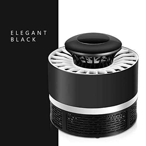 Yeefant Convenient Energy-saving 5W USB Smart Optically Controlled Fly Insect Bug Pest Mosquito Trap Drive Away Night Double Use Lamp for Living Room Bedroom Summer,4.7x3.5 Inch,Black