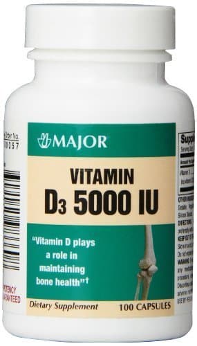 [2 BOTTLES] MAXIMUM STRENGTH VITAMIN D3 5000 IU 100CT X 2 BOTTLES =200 CAPSULES by Vitamin D3