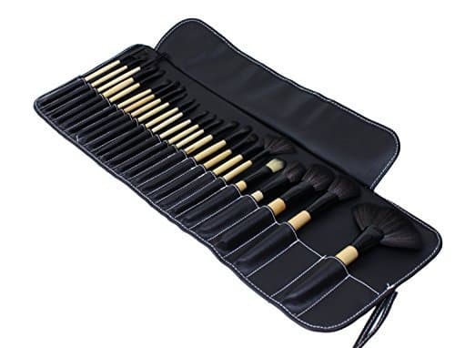 Smart Essentials Make Up Brush Set, Black (24-Piece)