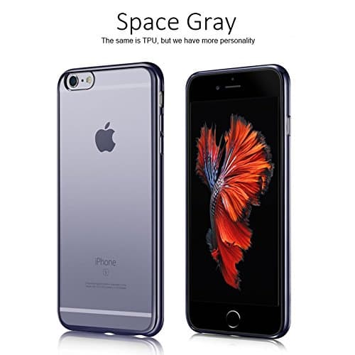 iPhone 6s plus/iPhone 6 Plus Cases,[Touching™] Ultra-Thin Electroplating Technology Soft Gel TPU Silicone Cases Cover for iPhone6s plus/iPhone6 plus [Grey]