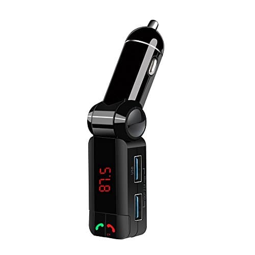 Hungcaldia Wireless Bluetooth FM Transmitter BC06S,BC06,Bluetooth Car Adapter Audio FM Radio Audio Music Player With Dual USB Ports (BC06S)