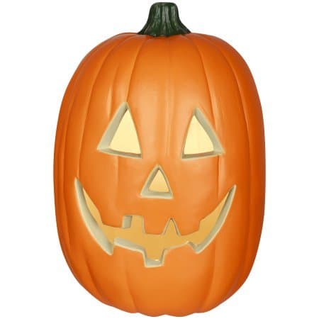 Plug In Light up Pumpkin Extra Large Jack O Lantern 16 Inch