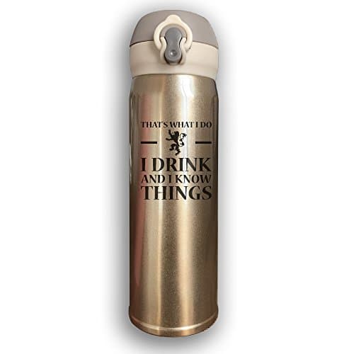 That's What I Do I Drink And I Know Things Vintage Stainless Steel Water Bottle 500ml