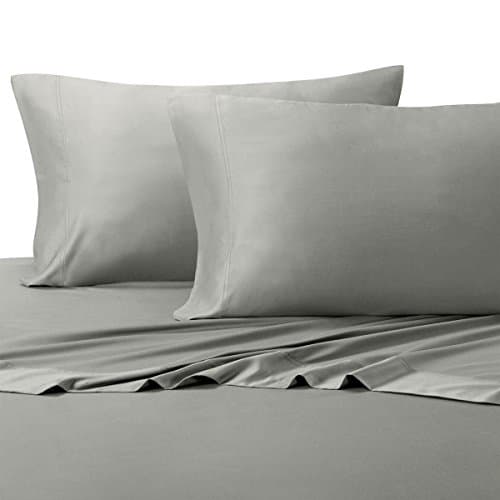 TENCEL EUCALYPTUS ABRIPEDIC SOFT &amp; COOL SHEETS Luxurious &amp; Breathable made from Sustainable 100% Tencel Fiber from Eucalyptus Trees, fits up to 18" deep Mattress (Gray, King Pillowcase Pair 20x40)