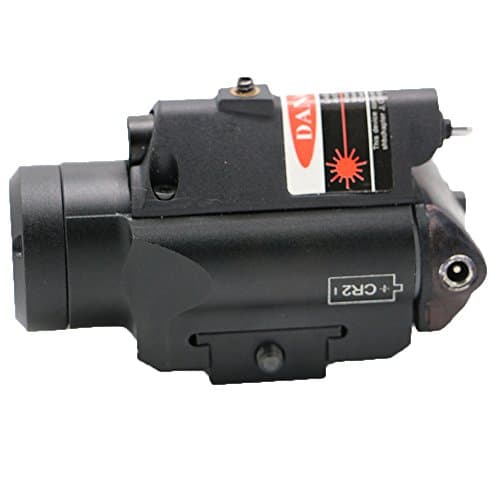 Tactical Compact RED Laser Gun Sight LED Flashlight Strobe Light 350 Lumen 2HY02R Picatinny Rail Mounted for Pistols/Rifles Gun