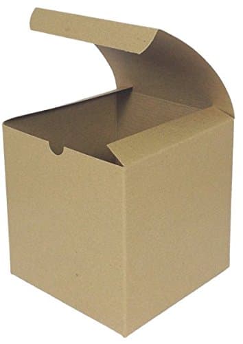 10 x Brown Flat Pack Gift Box, 150 x 150 x 150mm, Square Flat Pack Gift Boxes