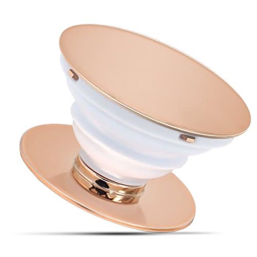 Qyoung Multi-Function Phone Grip and Stand, Socket Mobile Holder for iPhone 8, iPhone X, Note 8, Smartphones and Tablets (rose gold)