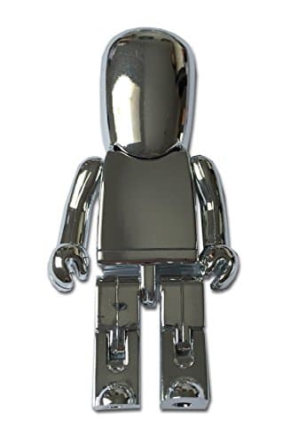 Robot Beautiful Quality USB Flash Drive 8GB - Memory Stick Data Storage - Pendrive - Silver Color Metal