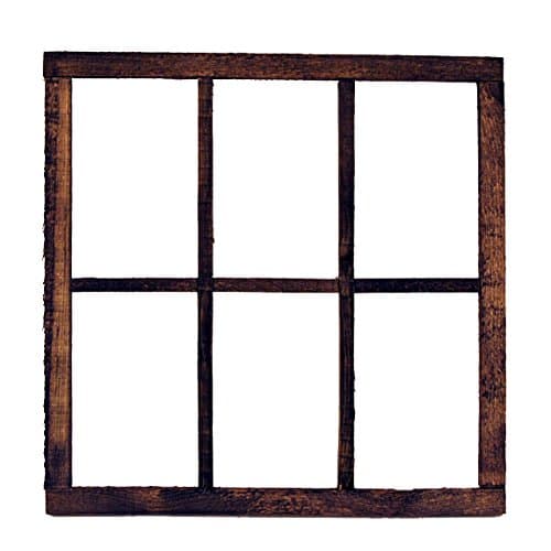 Direct 6 Panel Rustic Wood Window Frame 22" x 22" x .75"