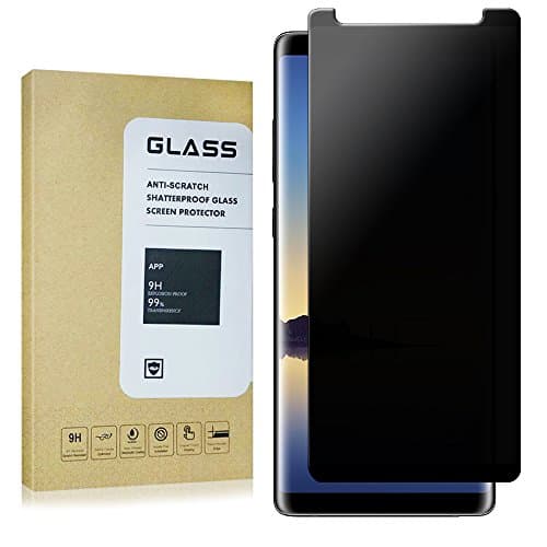 Galaxy Note8 Screen Protector Privacy Anti-Spy , [Case-Friendly] Privacy Anti-Peep Tempered Glass Screen Protector Shield For Samsung Galaxy Note8 (Anti Privacy)(Black) B