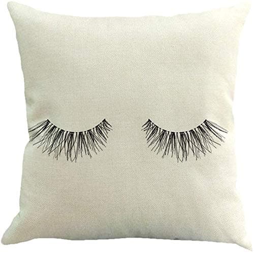 YOWAKi Cushion cases, Creative Eyelash Pattern Printing Dyeing Sofa Bed Home Decor Pillow Cover Cushion Cover, D, Soft Fashion,20 X 20 Inches
