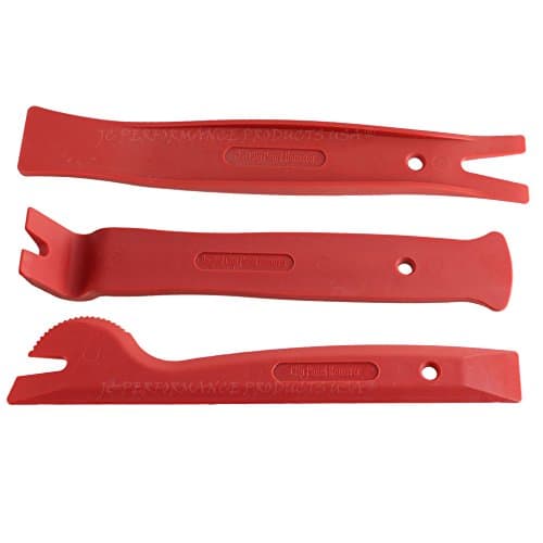 JC Performance Plastic Interior Wedge Tool - Automotive Trim Tool (3 Piece Small, Red) (9.1 3PC Red Large)