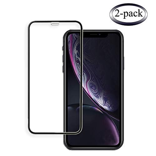 Screen Protector Compatible for iPhone XR, Tempered Glass Screen Protector, 3D Full Frame Curved Edge, 9H Hardness, Easy Installation,Case Friendly Compatible for iPhone XR[2-Pack]