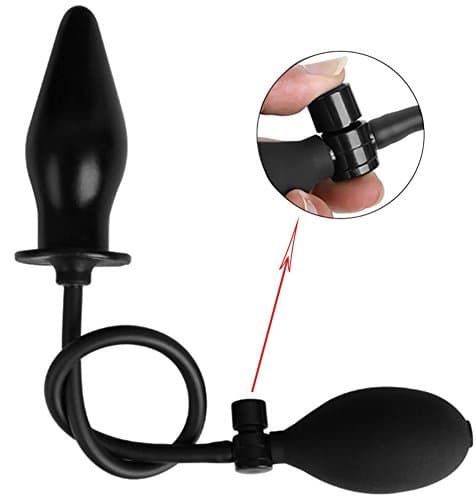 Inflatable Silicone Ànâles Trainer Kits- Backyard Pulled Beads Inflating Plug for Beginners and Advanced Users (Black)