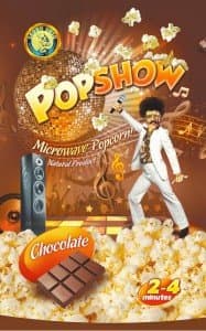 POP SHOW Corn Microwave popcorn chocolate flavour (80g)