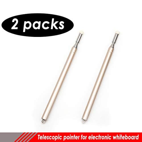 2 Packs Telescopic Teachers Pointer Professional Touch whiteboard Pen Felt Head 1 Meter Stainless Steel Telescopic Pointer