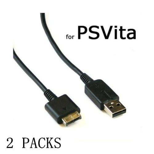 ZMD 2 pcs ! 3ft Black replacement USB Data/charge/Sync cable for PS Playstation Vita