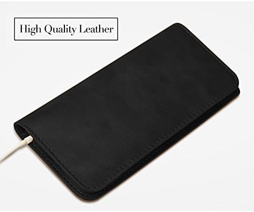 iPhone 6 Wallet Case, iPhone 6s / 6s plus and any phone device Fashion Luxury Protective Flip Premium Soft PU Leather Wallet Case Cover[BLACK] For Any Mobile Device.Products by German MobTech Co.