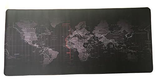 YBKJ Large Mouse Pat &amp; Computer Game Mouse Mat (35.4x15.7x0.1IN, Map) (World map)