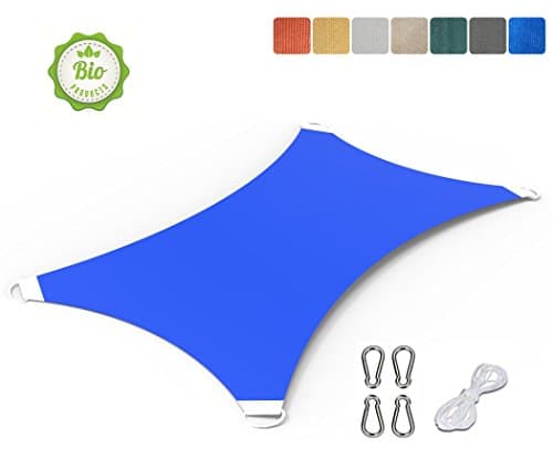 Sun Shade Sails Rectangle 15'x19' Customized Size Available Patio Garden UV Block (ECOLOGICAL MATERIAL) Blue