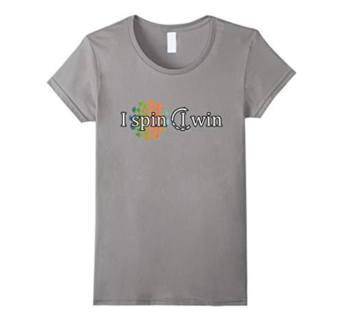 Womens Keep Calm I Spin I Win - Funny Team Spinner T-shirt Large Slate