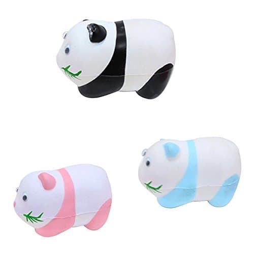 Feihoudei 3 Pcs Squishy PU Simulation Slow Rebound Toy Simulation Panda Animal Toy Home Decoration