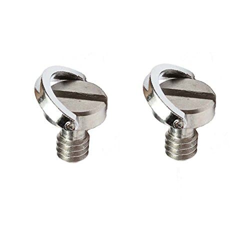 Tremat Camera Tripod Quick Release Plate C-Ring Captive 1/4" D-ring Steel Stainless Screw Connecting Adapter for Camera Tripod Monopod Quick Release Plate(2 Pieces)