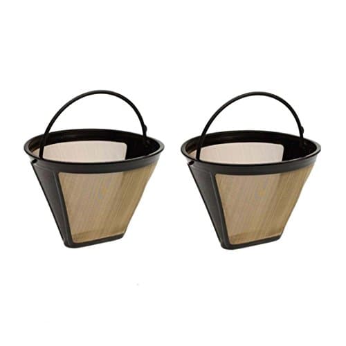 Afus 2 Pack Coffee Filter Cone Reusable 4 Cone Shape Permanent Coffee Filter for Cuisinart Machines and Brewers
