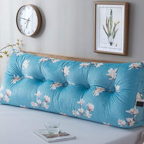 Headboard Soft Reading Pillow, Back Support Pillow Triangular Reading Pillow Rest Pillow Soft Upholstered Wedge Pillow Cushion-A-width60Cm