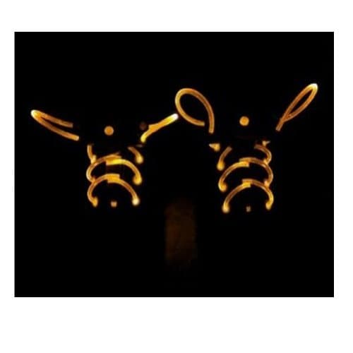 LED shoelaces with continuous and blinking modes (Yellow)