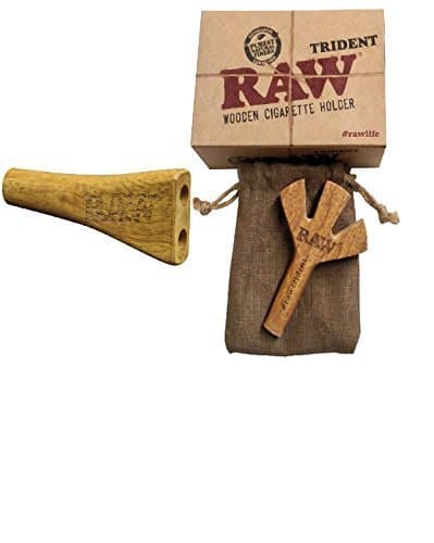 Raw Trident Plus Raw Double Barrel Bundle with a Camo Clipper Lighter by Raw