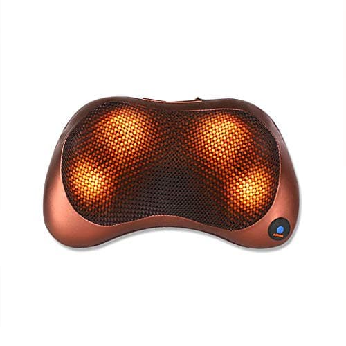 Electric Neck Massager, Multi-Function Neck Shoulder Back Waist Massage Pillow Finger Pressure Relieve Muscle Pain Deep Tissue Body Massage for Home Office Car
