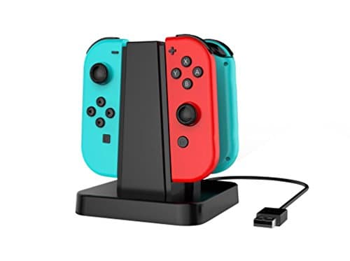 Kasillo Nintendo Switch Joy-Con Charger With LED Indication 4 in 1 USB Charger