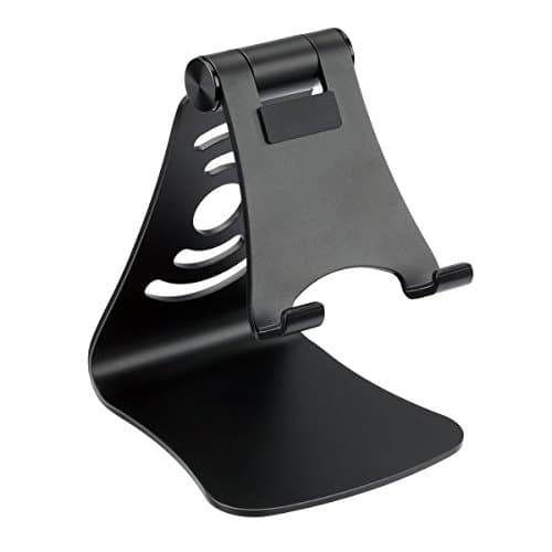 Excelvan Cell Phone Stand, iPhone Dock Universal iPhone Stand, Cradle, Holder, Dock for iPhone X 8 7 6 6s plus 5 5s 4 4s, Nintendo Switch, HUAWEI, Samsung , Accessories, Desk, Smart Phones,black