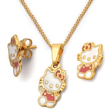Cracco Joyas Hellow Kitty Gold Plated Sets